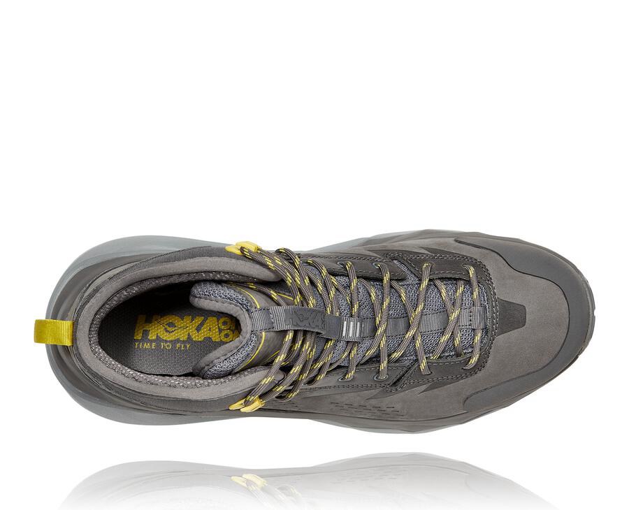 Hoka One One Yürüyüş Botları Erkek Gri - Kaha Gore-Tex - JW5401397